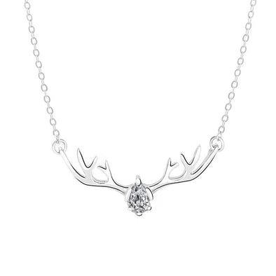 Jolics Handmade Elk 925 Sterling Silver Pendant Necklace - jolics