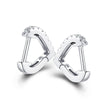 Jolics Heart Design Simple Sterling Silver Earrings - jolics