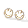 Smiley Face Rose Gold Earrings - jolics