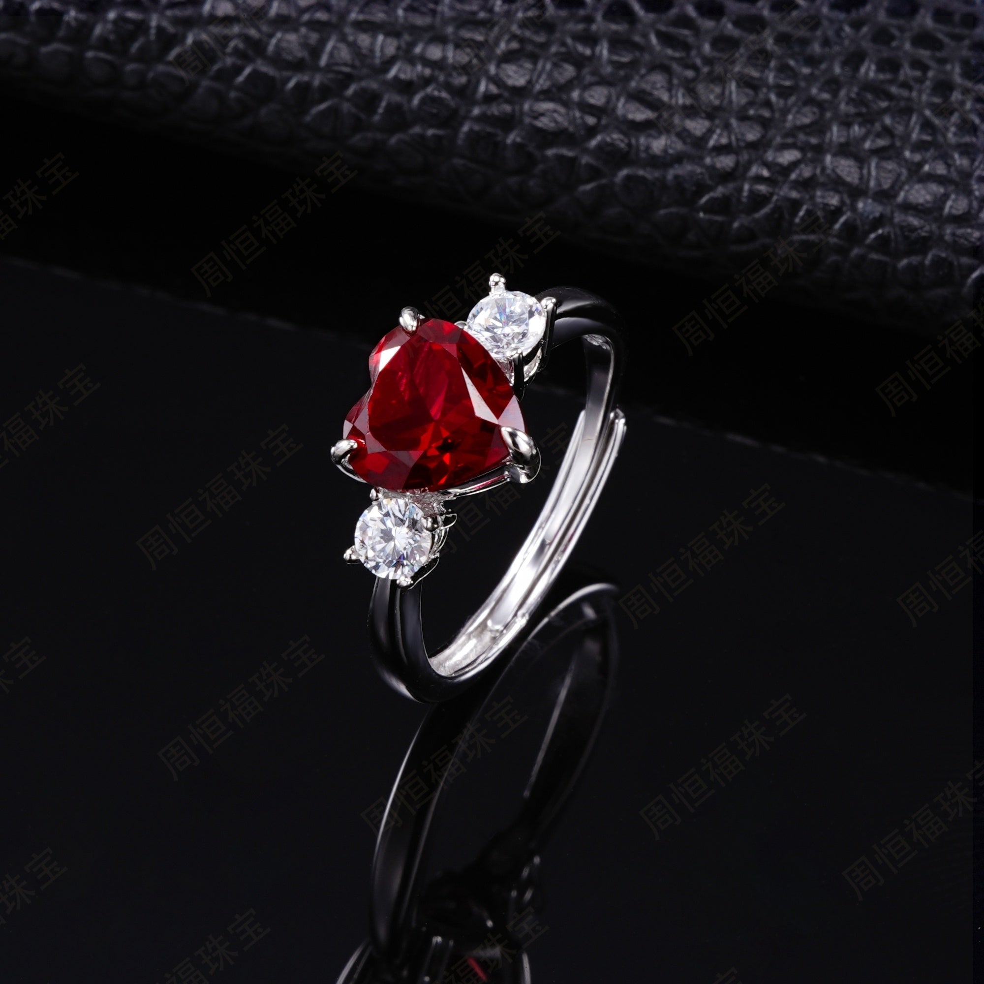 Elegant Ruby Diamond Ring 925 Sterling Silver Engagement Wedding Band Rings for Women Bridal Promise Jewelry