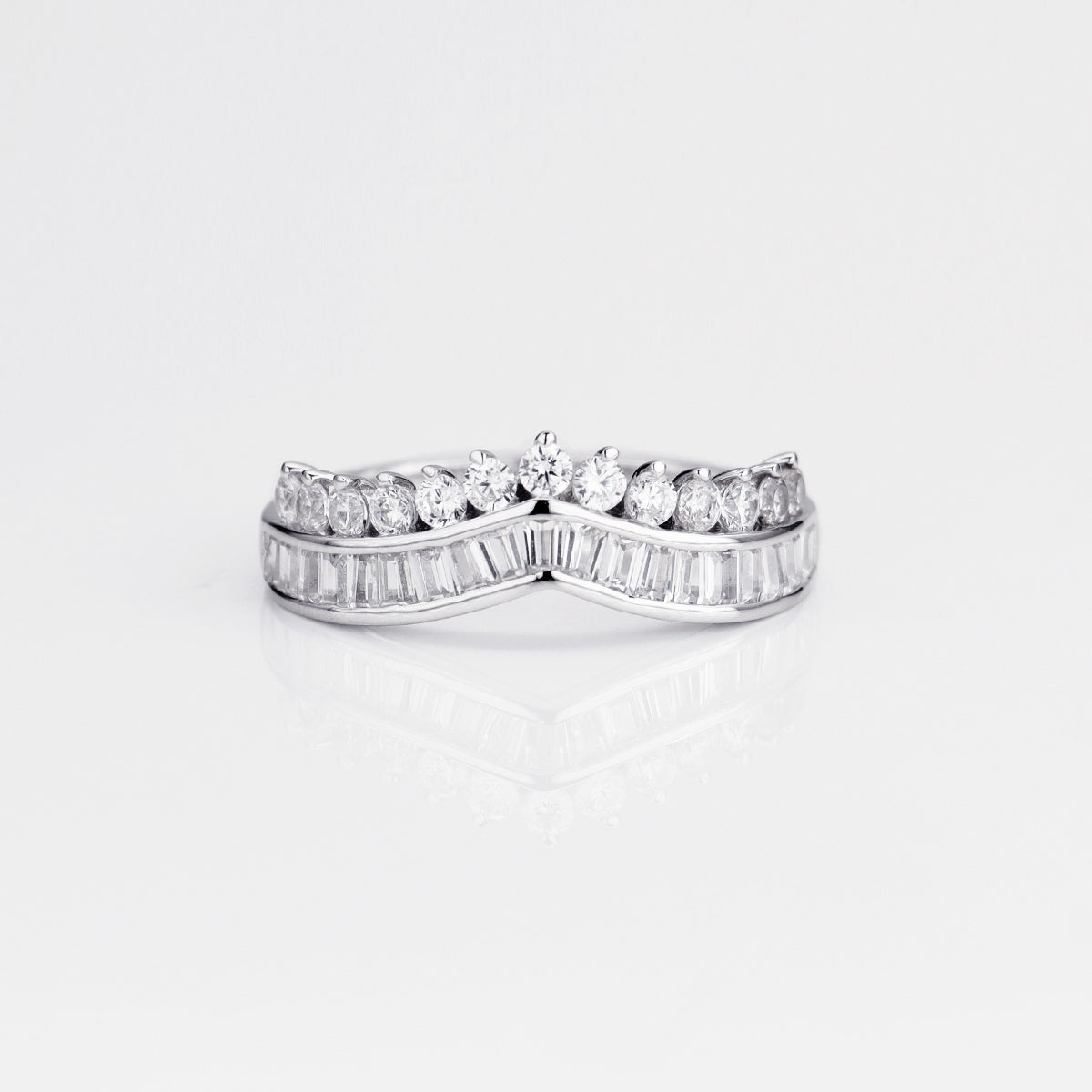 Crown Shape Wedding Band Ring For Her