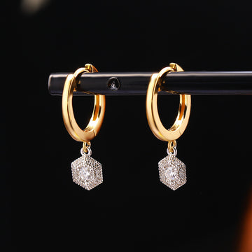 Jolics Temperamental and fashionable OL style earrings for women 925 sterling silver anti-allergic geometric moissanite earrings ear buckles 2021 new