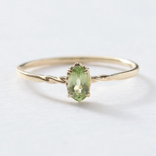 Jolics Jewelry Summer New Products  Retro Light Luxury Style S925 Green Olive Ring