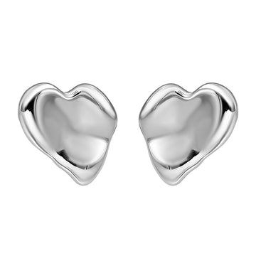 Jolics Jewelry niche simple irregular  style S925 silver plain silver earrings