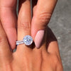 2pcs Round Cut Halo Set Rings - jolics