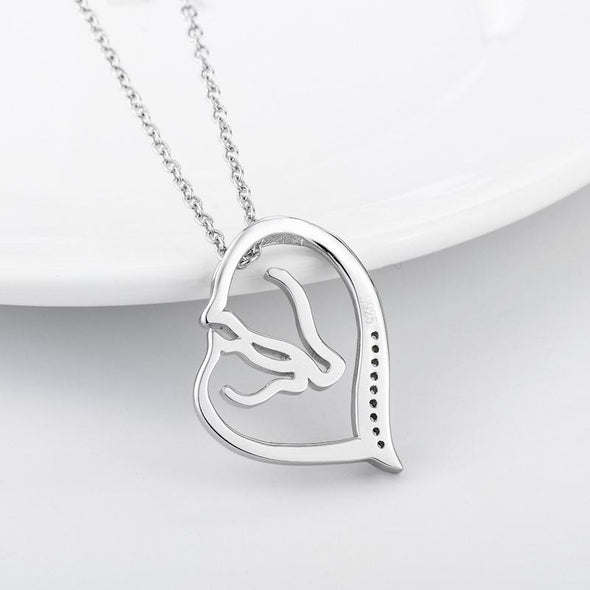 Designed Heart Shape Necklace- Mother's Gift - jewel-inside