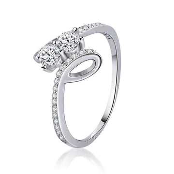 Bypass Two Stone Classic Ring - jewel-inside