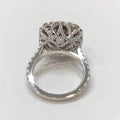 8 CT Fancy Yellow Cushion Cut Flower Design Sterling Silver Ring - jolics