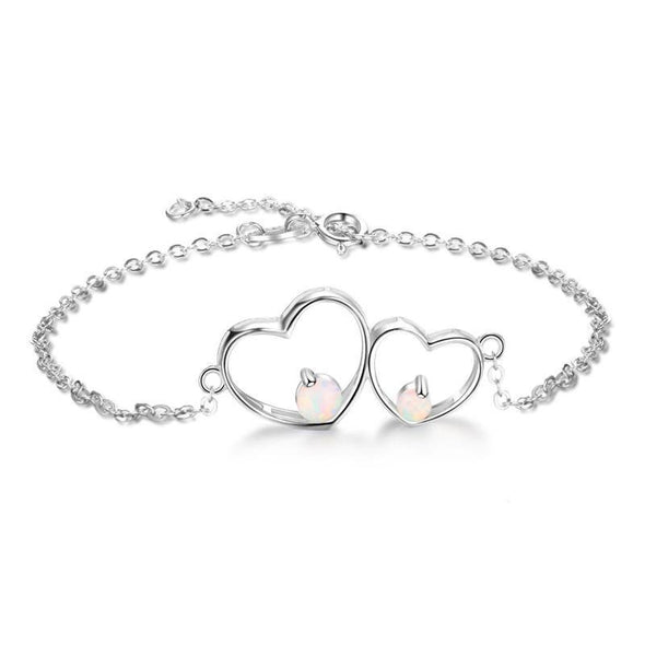 925 Sterling Silver Adjustable Charm Forever Bracelet - jolics