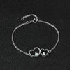 925 Sterling Silver Adjustable Charm Forever Bracelet - jolics