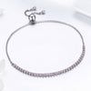 925 Sterling Silver Sparkling Slider Tennis Bracelet - jolics