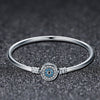 Lucky Eye 925 Sterling Silver Bangle Clasp Bracelet