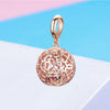 Rose Gold Clover Ball 925 Sterling Silver Dangle Charm