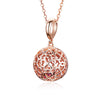 Rose Gold Clover Ball 925 Sterling Silver Dangle Charm