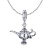 Aladdin's Lamp 925 Sterling Silver Dangle Charm - jolics