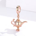 Aladdin's Lamp 925 Sterling Silver Dangle Charm - jolics