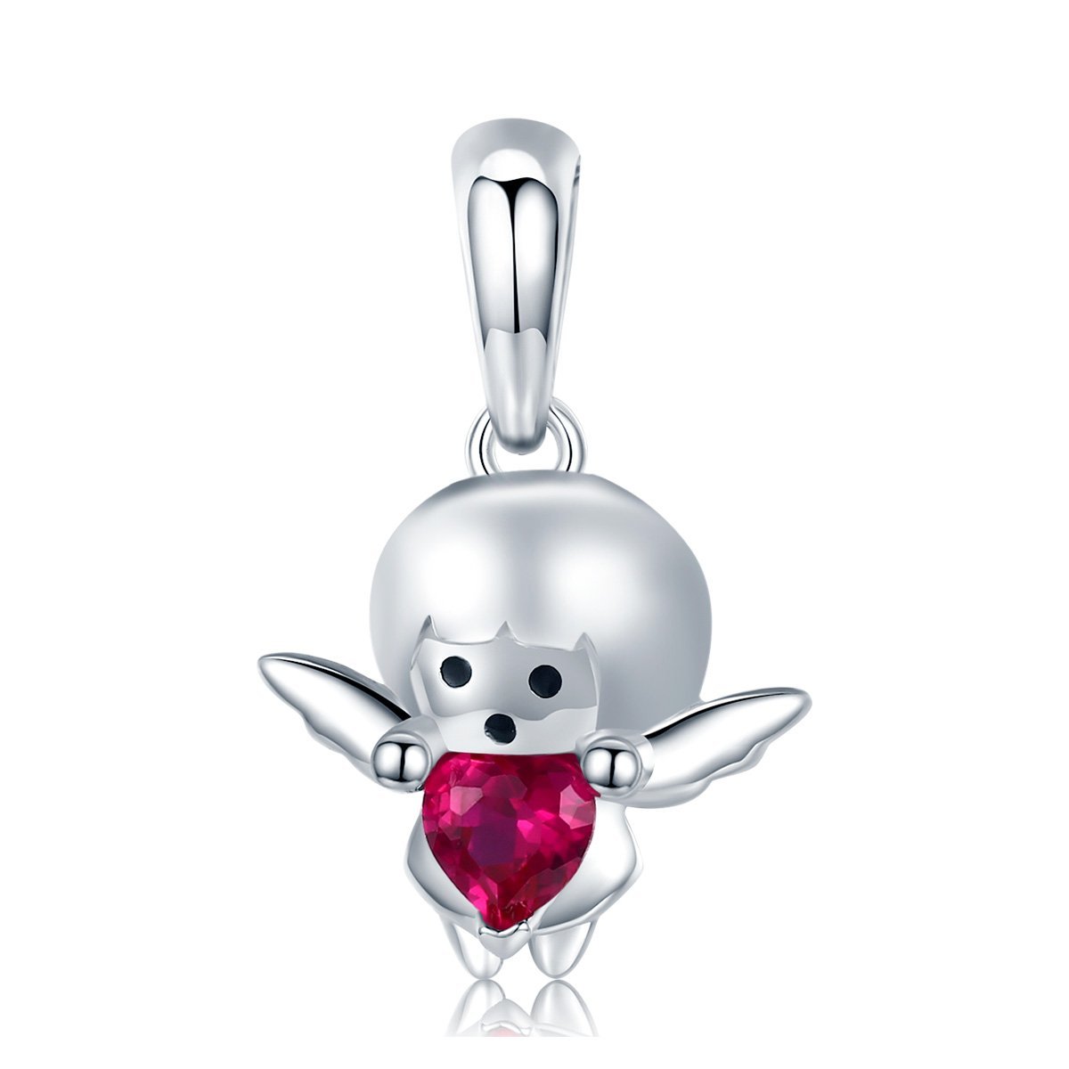 Angle Girl 925 Sterling Silver Dangle Charm - jolics