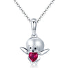 Angle Girl 925 Sterling Silver Dangle Charm - jolics