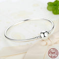 Basic 925 Sterling Silver Bangle Bracelet - jolics