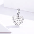 Beautiful Heart 925 Sterling Silver Dangle Charm - jolics