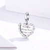 Beautiful Heart 925 Sterling Silver Dangle Charm - jolics