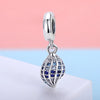 Blue Conch 925 Sterling Silver Dangle Charm - jolics