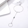 Blue Eye 925 Sterling Silver Finger Chain Bracelet - jolics