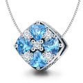 Blue Flower 925 Sterling Silver Charm - jolics