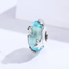 Blue Ocean 925 Sterling Silver Glass Bead Charm - jolics