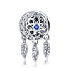 Blue Stone Dreamcatcher 925 Sterling Silver Charm - jolics