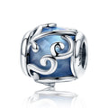 Blue Wave 925 Sterling Silver Bead Charm - jolics