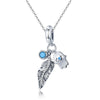 Bohemian Feather 925 Sterling Silver Dangle Charm - jolics