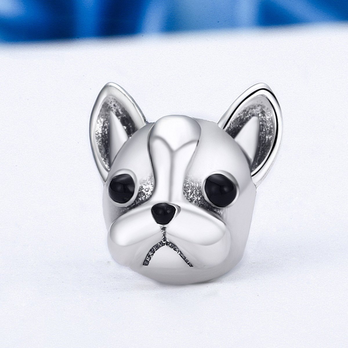 Bulldog 925 Sterling Silver Bead Charm - jolics