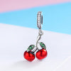 Cherry 925 Sterling Silver Dangle Charm - jolics