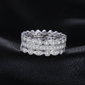 Chic Eternity Stackable 925 Sterling Silver Ring Set - jolics