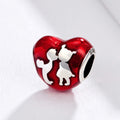 Childhood Sweetheart Heart Shape 925 Sterling Silver Bead Charm - jolics