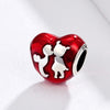 Childhood Sweetheart Heart Shape 925 Sterling Silver Bead Charm - jolics