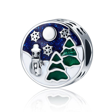 Christmas Eve 925 Sterling Silver Bead Charm - jolics