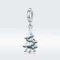 Christmas Tree 925 Sterling Silver Dangle Charm - jolics