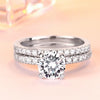 Classic 925 Sterling Silver Wedding Ring Set - jolics