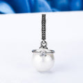 Classic Pearl 925 Sterling Silver Dangle Charm - jolics