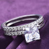 Classic Princess Cut Wedding Set - jolics