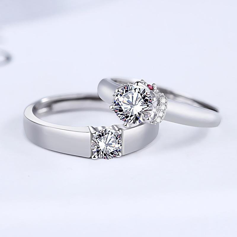 Classic Round Cut Couple Rings - jolics