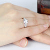 Classic Round&Pear Cut Three Stone Ring - jolics