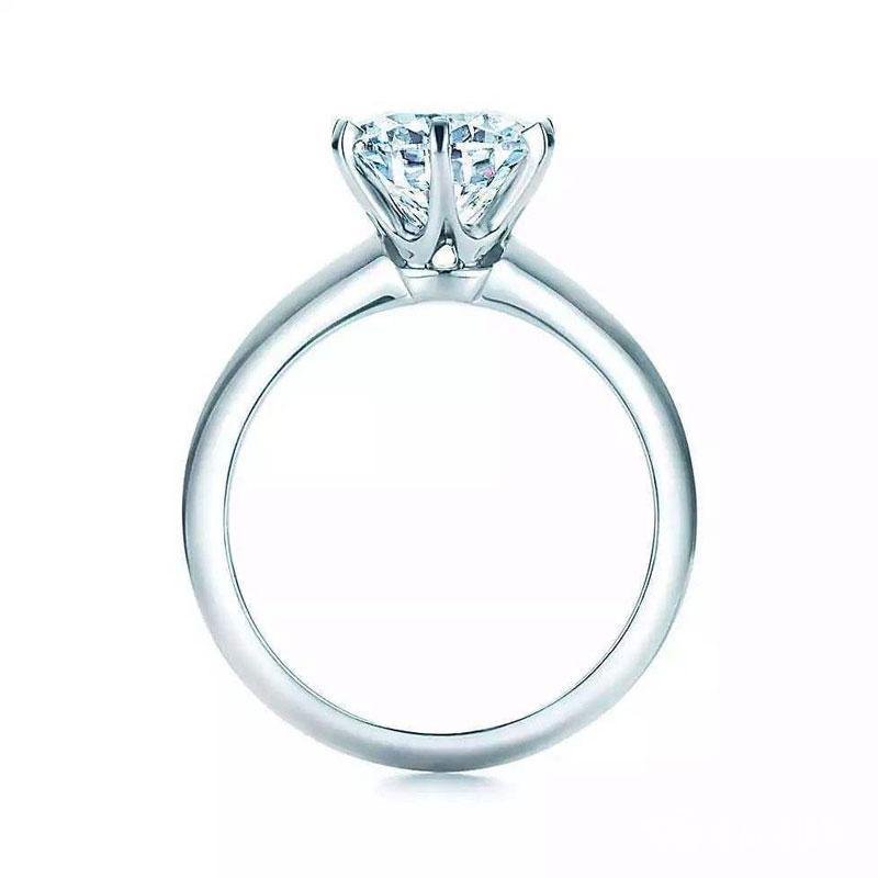 Classic Solitaire Ring with 6 Prong Setting - jolics