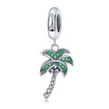 Coconut Palm 925 Sterling Silver Dangle Charm - jolics