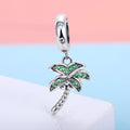 Coconut Palm 925 Sterling Silver Dangle Charm - jolics