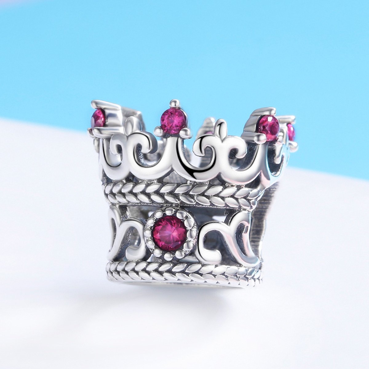 Crown 925 Sterling Silver Dangle Charm - jolics