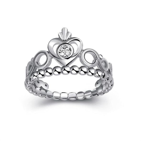 Crown Heart Design Ring - jolics