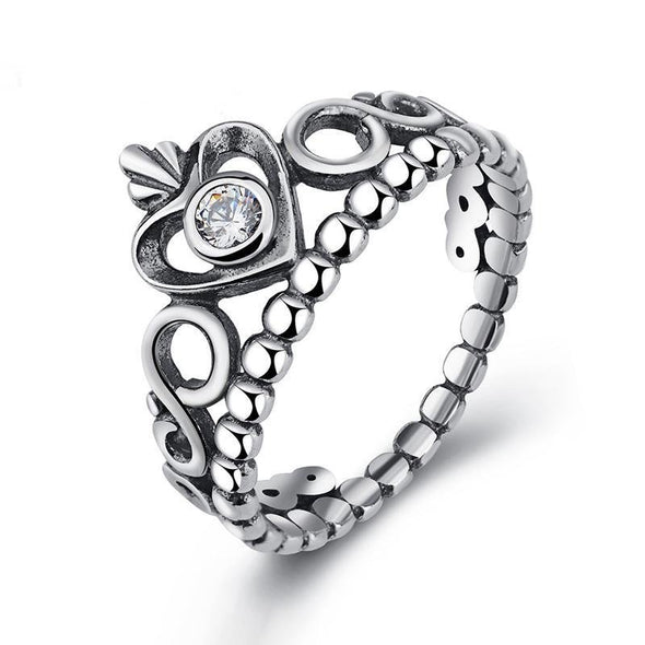 Crown Heart Design Ring - jolics